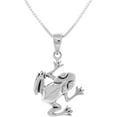 thumbnail image 1 of Jewelry Trends Sterling Silver Jumping Tree Frog Pendant on 22 Inch Box Chain Necklace, 1 of 3