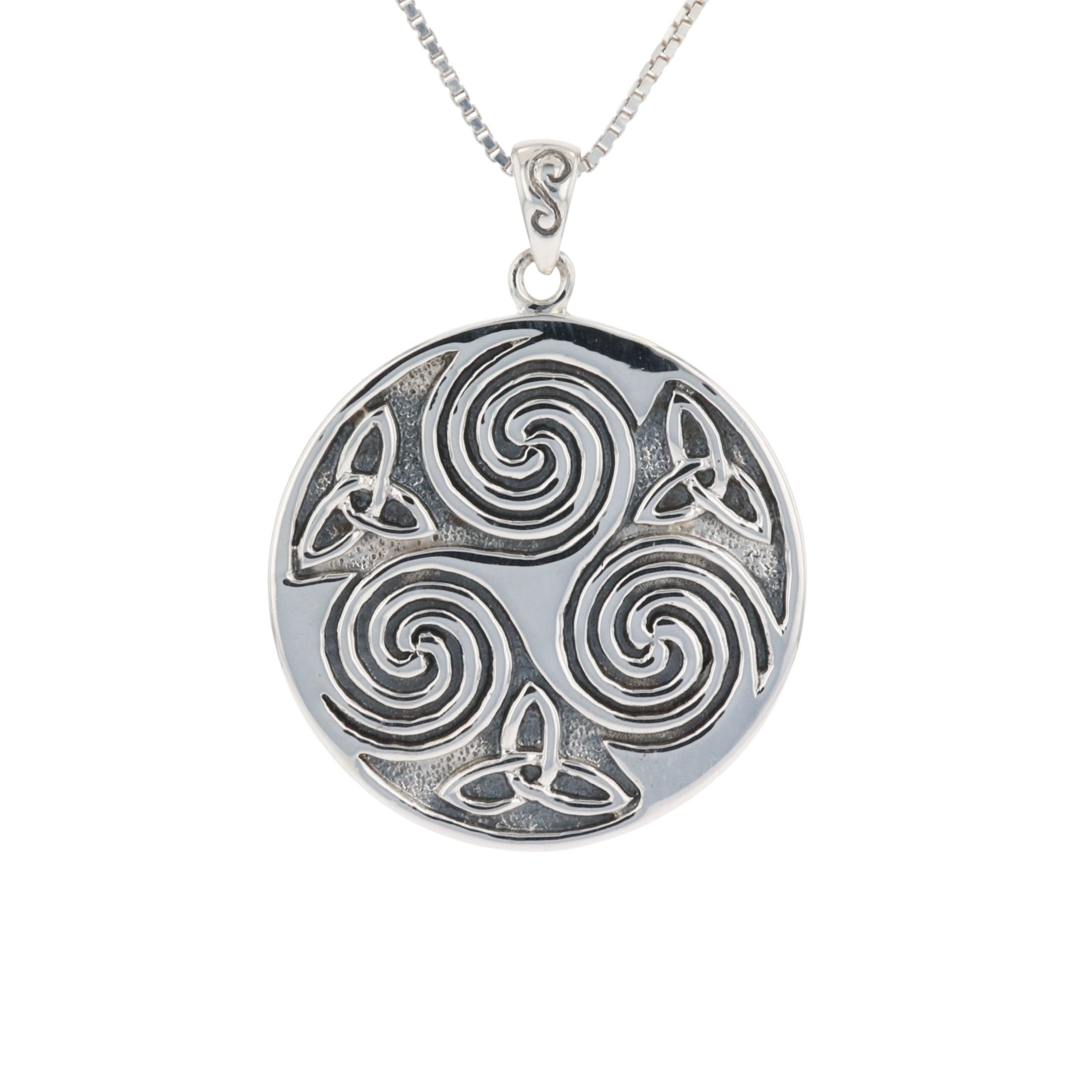Jewelry Trends Sterling Silver Large Celtic Triskelion Trinity Knot ...