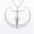 thumbnail image 1 of Jewelry Trends Sterling Silver Large Moon Goddess Pendant on 18 Inch Box Chain Necklace, 1 of 9