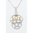 thumbnail image 1 of Jewelry Trends Sterling Silver Moon Goddess Pentacle Pendant with Moonstone on 18 Inch Box Chain Necklace, 1 of 6