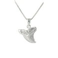 thumbnail image 1 of Jewelry Trends Sterling Silver Shark Tooth Pendant on 18 Inch Box Chain Necklace, 1 of 8