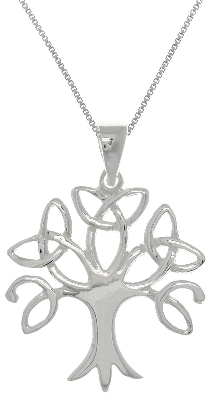 Jewelry Trends Sterling Silver Tree of Life Celtic Trinity Knot Branch ...