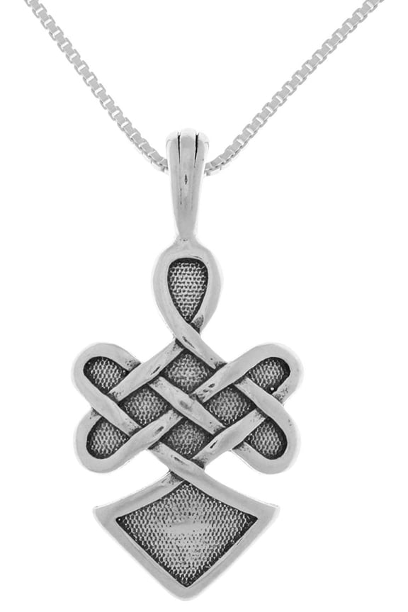 Sterling Silver Viking Warrior Spirit Celtic Pendant Chain Necklace