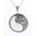 thumbnail image 1 of Jewelry Trends Sterling Silver Yin Yang Celtic Knot Pendant Necklace Courtney Davis Art, 1 of 8