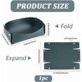 thumbnail image 1 of Jewelry Valet Tray PU Leather Basket Entryway Table Storage Box Portable Folding Travel Organizer Bedside Desktop Catchall for Women Men Watch Key Cosmetic Wallet Coin Dark Green 12.8x9.8in, 1 of 9