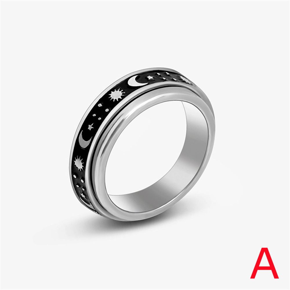 Jewelry Vintage Biker Freely Spinning Spinner Anti Stress Punk ...