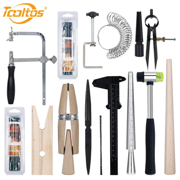 Jewelry Wax Ring Sizer Carving Tool Making Mold Kit Lost Casting Supplies Included Mandrel Measurer Tube Saw Frame File Clamp