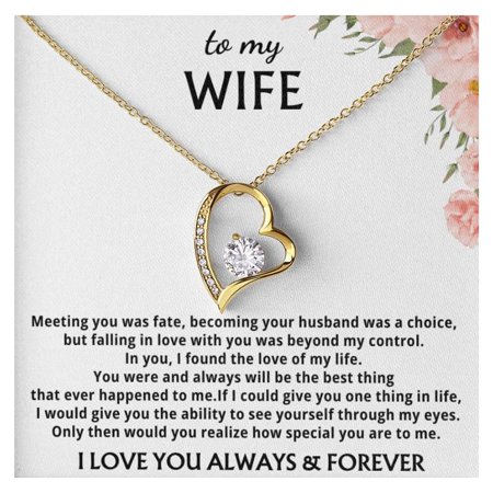 Jewelry To My Wife - The Best Thing That Ever Happened To Me, Wife, Wife Husband, Wife To Be, Wife Necklace, Forever Love, Birthday Valentines #1530, White Forever Love Necklace