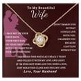 thumbnail image 1 of Jewelry To My Wife, Soulmate, Wife, Wife Birthday, Wife, Wife Necklace, Her, Birthday Valentines ,Necklace For Wife From Husband, Message Card And Box #37, White Love Knot Necklace, 1 of 6