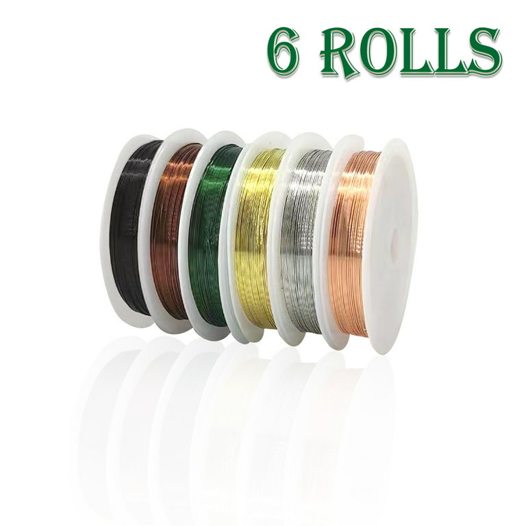 Jewelry Wire Jewelry Beading Wire Craft Wire for Jewelry Making Supplies  and Craft 6 Rolls