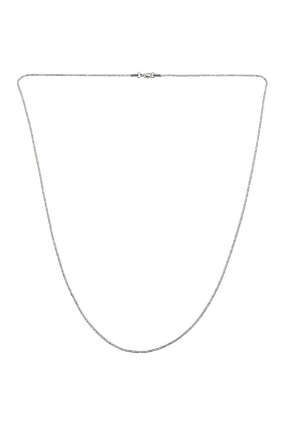 Jewelry Woman Chain, stainless steel armor chain necklace, Silver 2 mm wide 80 cm long