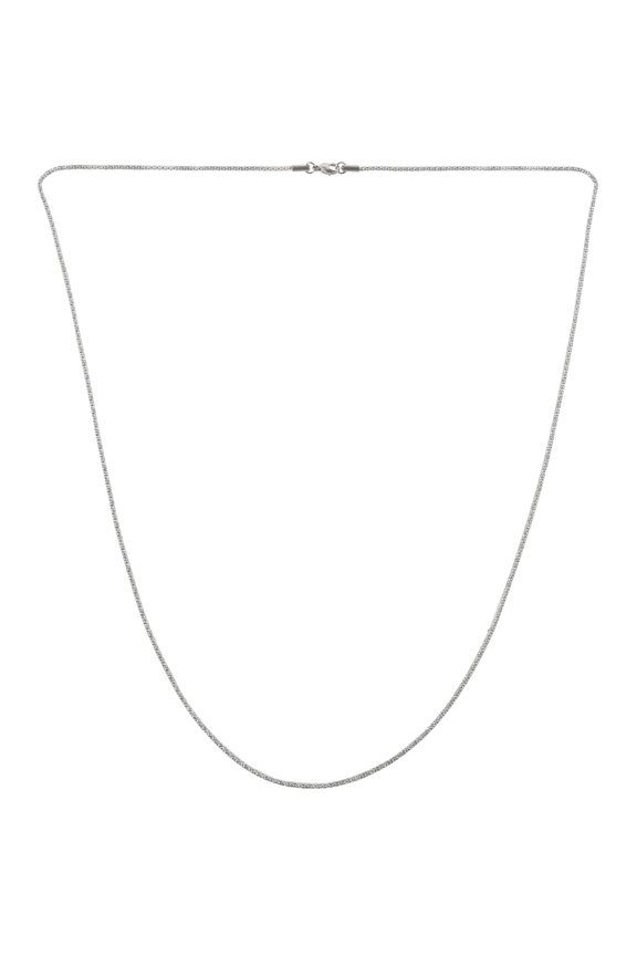 Jewelry Woman Chain, stainless steel armor chain necklace, Silver 2 mm wide 80 cm long