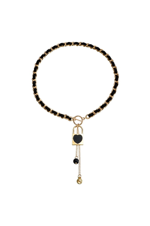 Jewelry Wrap Velvet Love Mother-of-Pearl Necklace Female Cold Clavicle Chain Tassel Necklace
