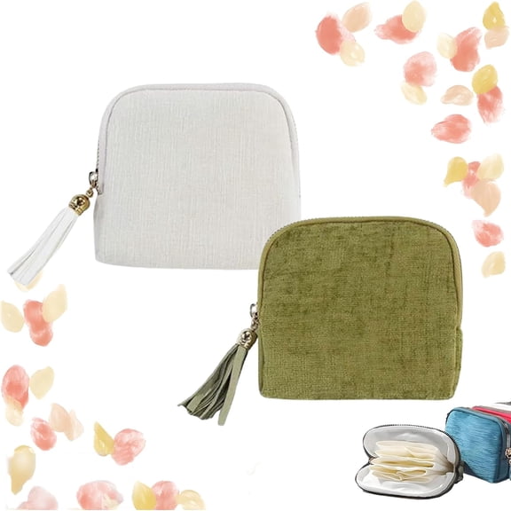 Jewelry Zippered Pocket Case, Travel Jewelry Bag Portable Organizer, Multi-Layer Leather Clutch for Earrings Necklaces Rings