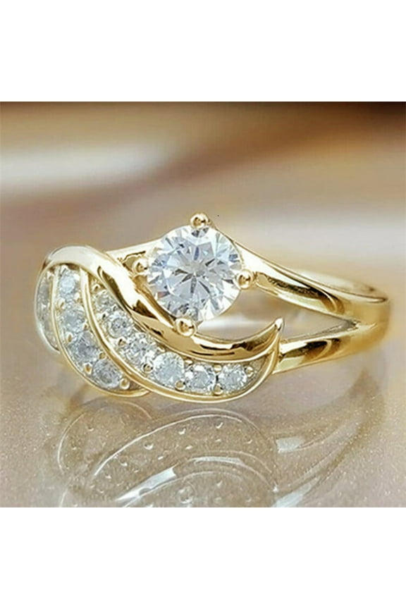 Jewelry Zircon Diamond Rings European And American Angel Diamond Ring Jewelry Rings for Women Alloy Gold