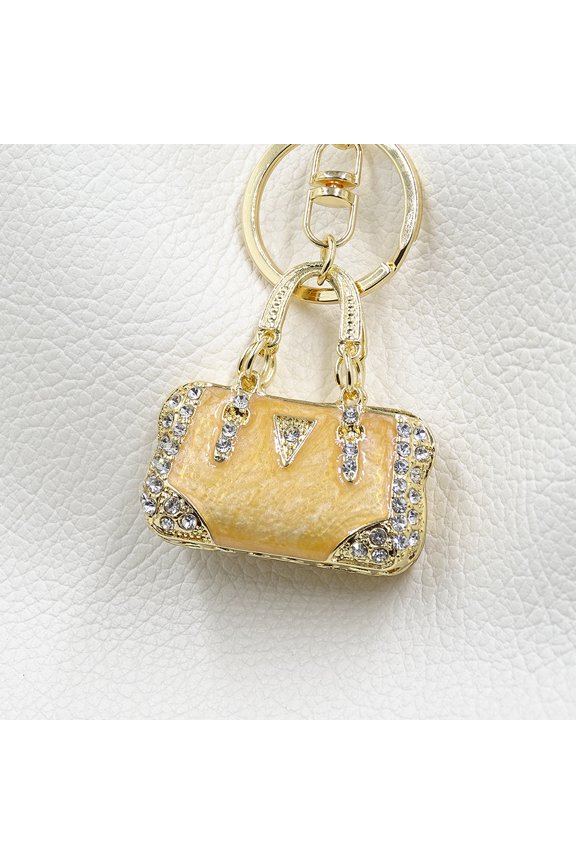 Jewelry bag pendant eco-friendly alloy diamond-encrusted colorful cloud pattern craft keychain