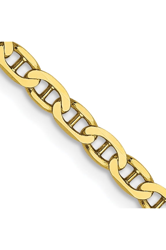 10K Yellow Gold 2.4mm Flat Anchor Chain