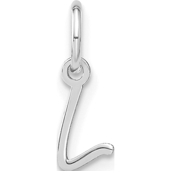 Jewelry by Sweet Pea 14K White Gold 14KW Upper case Letter L Initial Charm (Chain Not Included)