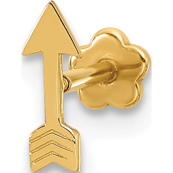 Jewelry by Sweet Pea 14K Yellow Gold 18 Gauge Polished Arrow Cartilage Body Jewelry