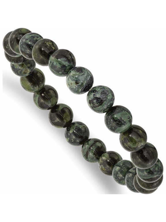 Fashion Chisel 8mm Green Eye Agate Beaded Stretch Bracelet