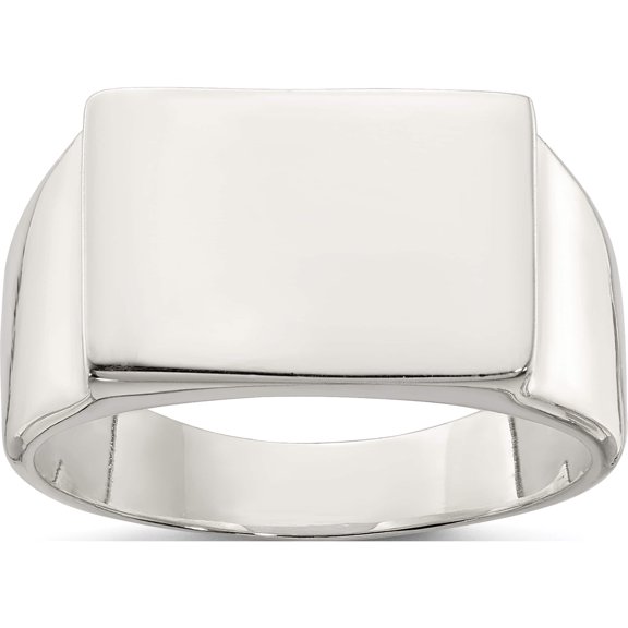 Jewelry by Sweet Pea Sterling Silver 11x15mm Closed Back Signet Ring