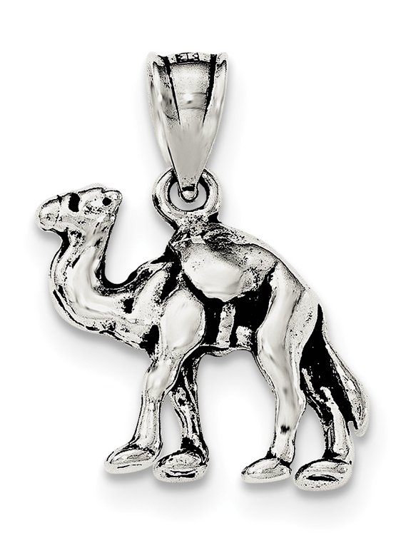 Sterling Silver Antiqued 3-D Camel Reversible Pendant