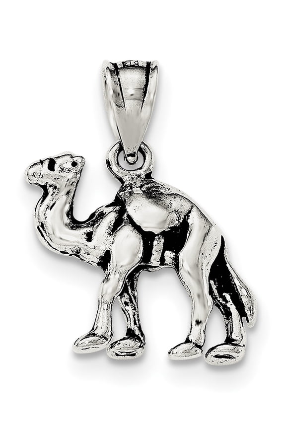 Sterling Silver Antiqued 3-D Camel Reversible Pendant