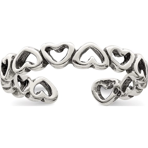 Jewelry by Sweet Pea Sterling Silver Antiqued Heart Toe Ring