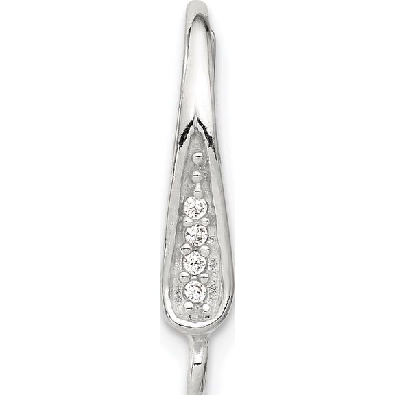 Jewelry by Sweet Pea Sterling Silver CZ Decorative Loop Leverback Earring Setting