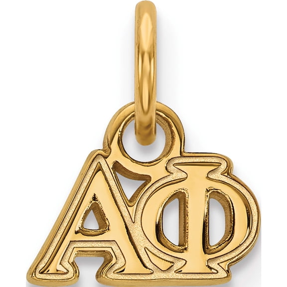 Jewelry by Sweet Pea Sterling Silver Gold-plated LogoArt Alpha Phi Sorority Greek Letters Extra Small Pendant