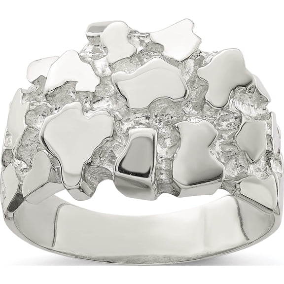 Jewelry by Sweet Pea Sterling Silver Men's Nugget Ring