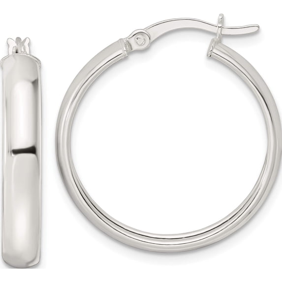 Jewelry by Sweet Pea Sterling Silver Polished Hoop Earrings - Walmart.com