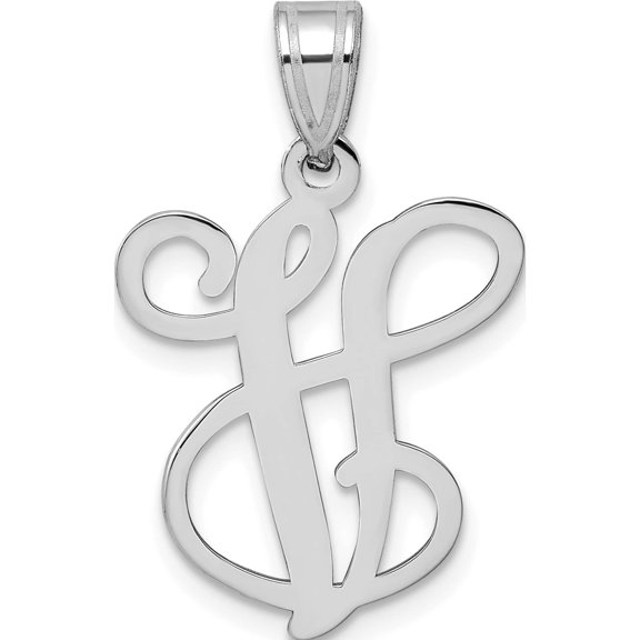Jewelry by Sweet Pea Sterling Silver Rhodium-plated Letter V Initial Pendant