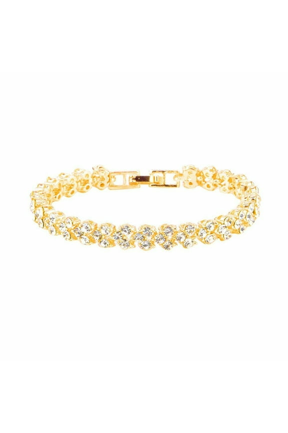 Jewelry for Women, Roman Style Woman Crystal Diamond Bracelets Gifts Gold