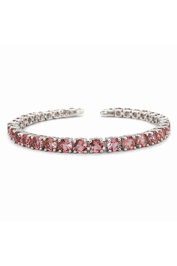 Art Deco Sultanite Gemstone Bracelet, Color Changing Stone, Round Bracelet, 925 Sterling Silver Bracelet 4 MM in 6.5 inches