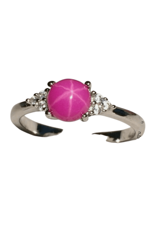 Vintage Pink Star Sapphire Ring 925 Sterling Silver Anniversary Ring Handmade Jewelry for Special Occasions Rose Gold 5