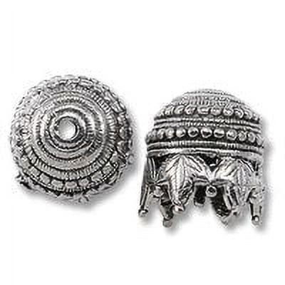 JewelrySupply Bead Cap - Maharajah 14x13mm Pewter Antique Silver Plated (1-Pc)