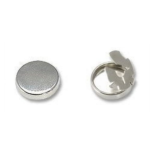 JewelrySupply Button Cover 18mm Silver Color (1-Pcs)