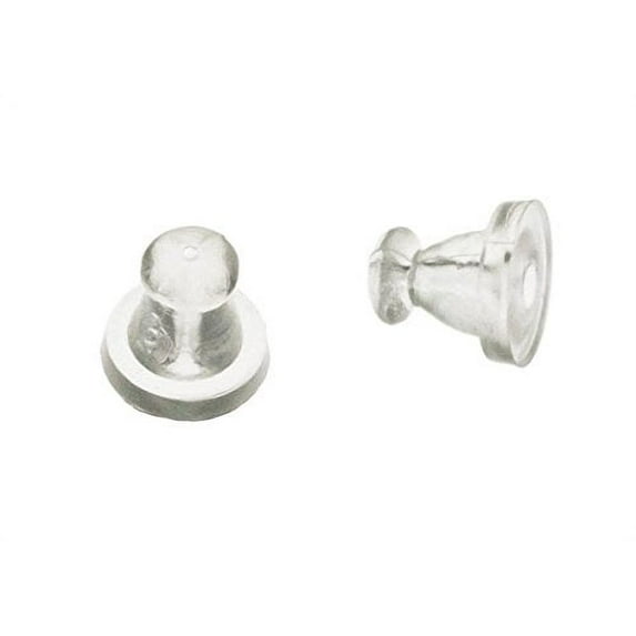 JewelrySupply Clear Rubber Earring Backs Clear (Package of 10)