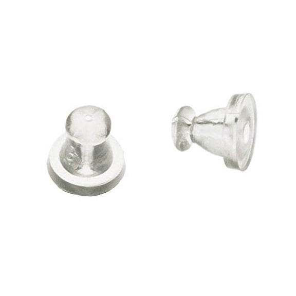 JewelrySupply Clear Rubber Earring Backs Clear (Package of 10)