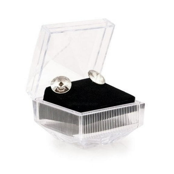 JewelrySupply Crystal Style Lucite Earring Box