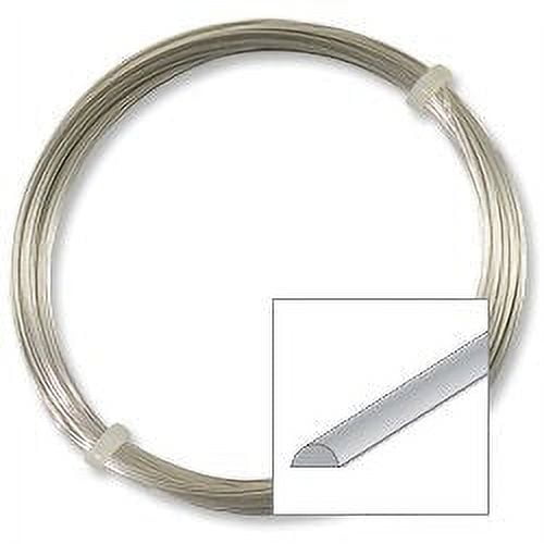 JewelrySupply German Style Half Round Silver Plated Wire 20 Gauge