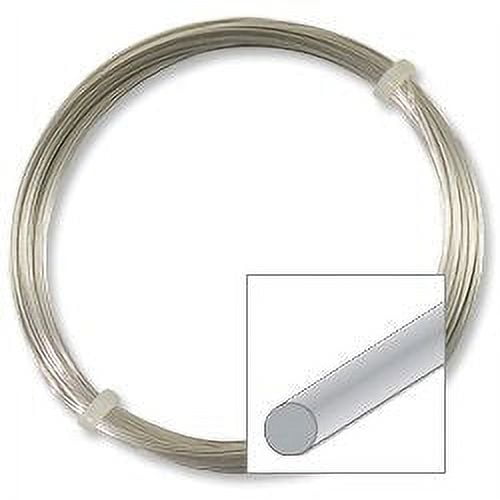 JewelrySupply German Style Silver Plated Round Wire 24 Gauge