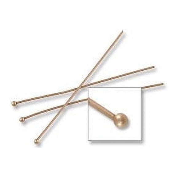 JewelrySupply Head Pin with 2mm Ball 2" 22 Gauge Antique Copper Plated (4-Pcs)