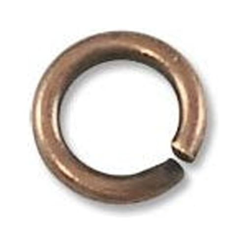 JewelrySupply Jump Ring - Open 4mm Antique Copper Plated (100-Pcs)