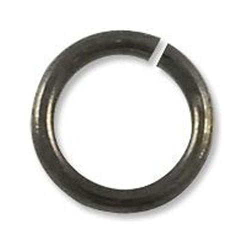JewelrySupply Jump Ring - Open 6mm Gun Metal Plated (100-Pcs)