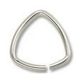 thumbnail image 1 of JewelrySupply Jump Ring - Triangle Open 7mm Silver Plated (10-Pcs), 1 of 1