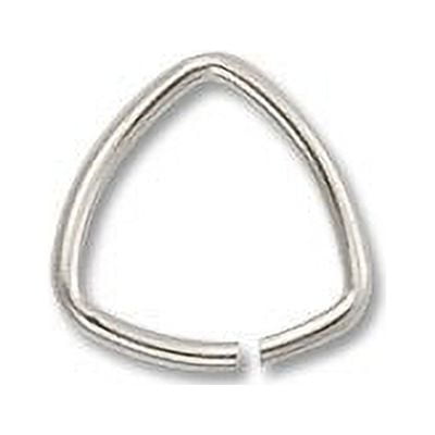 JewelrySupply Jump Ring - Triangle Open 7mm Silver Plated (10-Pcs)