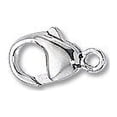 thumbnail image 1 of JewelrySupply Lobster Clasp w/Soldered Closed Ring 11.5x6mm Sterling Silver (1-Pc), 1 of 1
