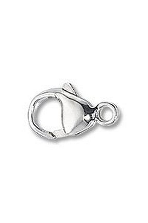 Lobster Clasp w/Soldered Closed Ring 13.5x7mm Sterling Silver (1-Pc)